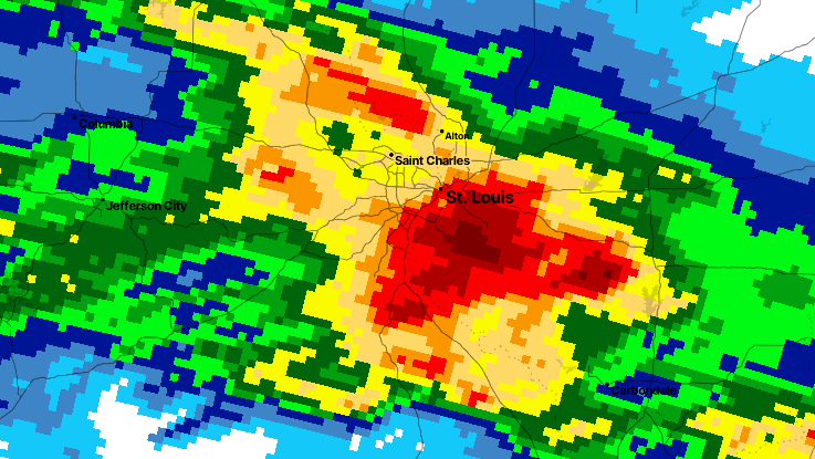 How much rain fell in St. Louis on Tuesday? These charts tell the story.